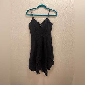 Universal Thread Black Dress with Eyelet Detail